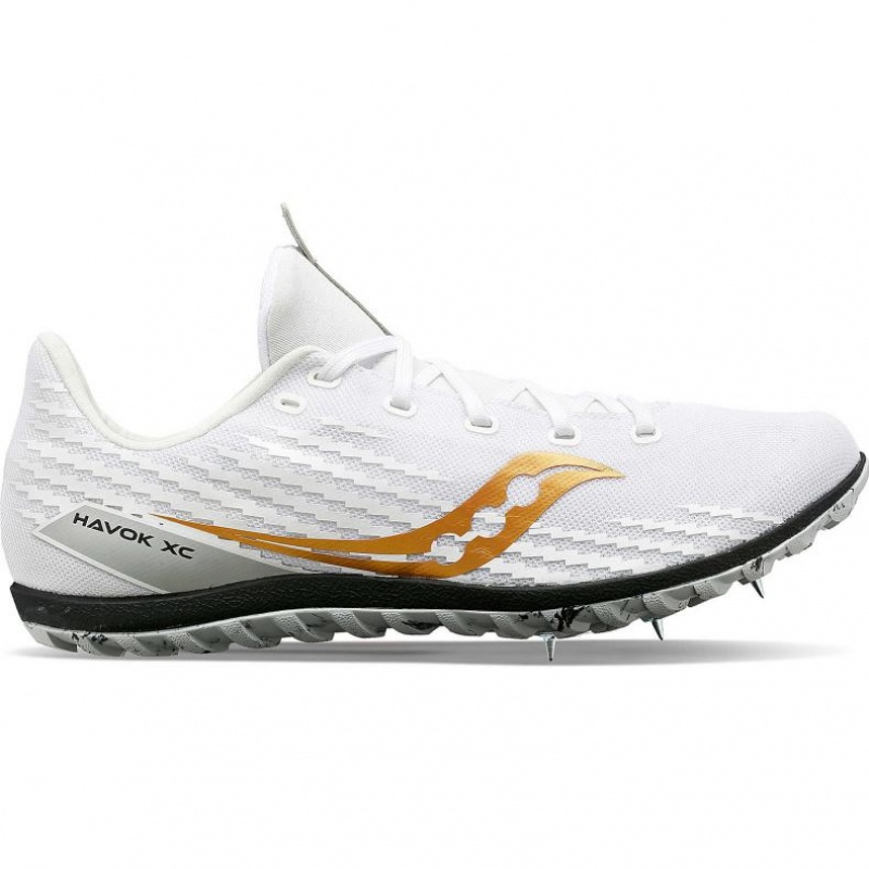 White Saucony Havok XC 3 Men\'s Spikes | EGYPT XBJYMT