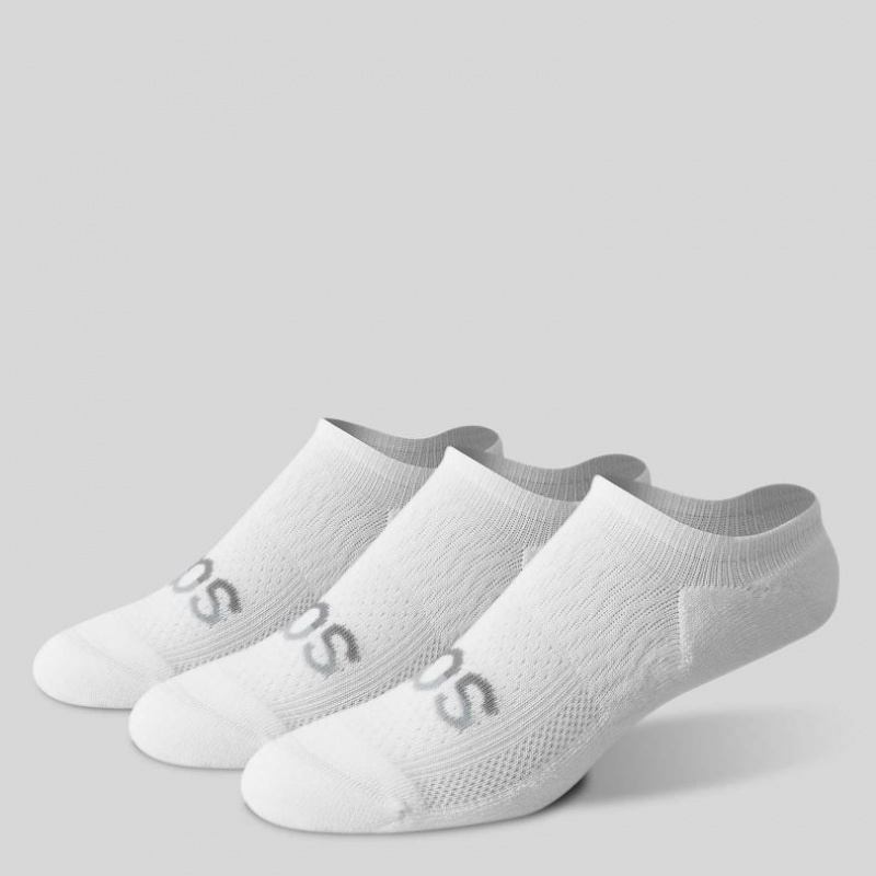 White Saucony Inferno Cushion Sneaker 3-Pack Men's Socks | EGYPT ECVKJA