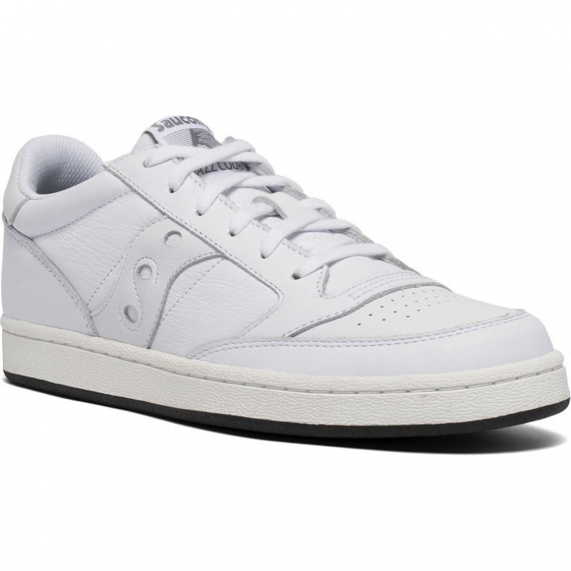 White Saucony Jazz Court Men's Sneakers | EGYPT MVWDGY