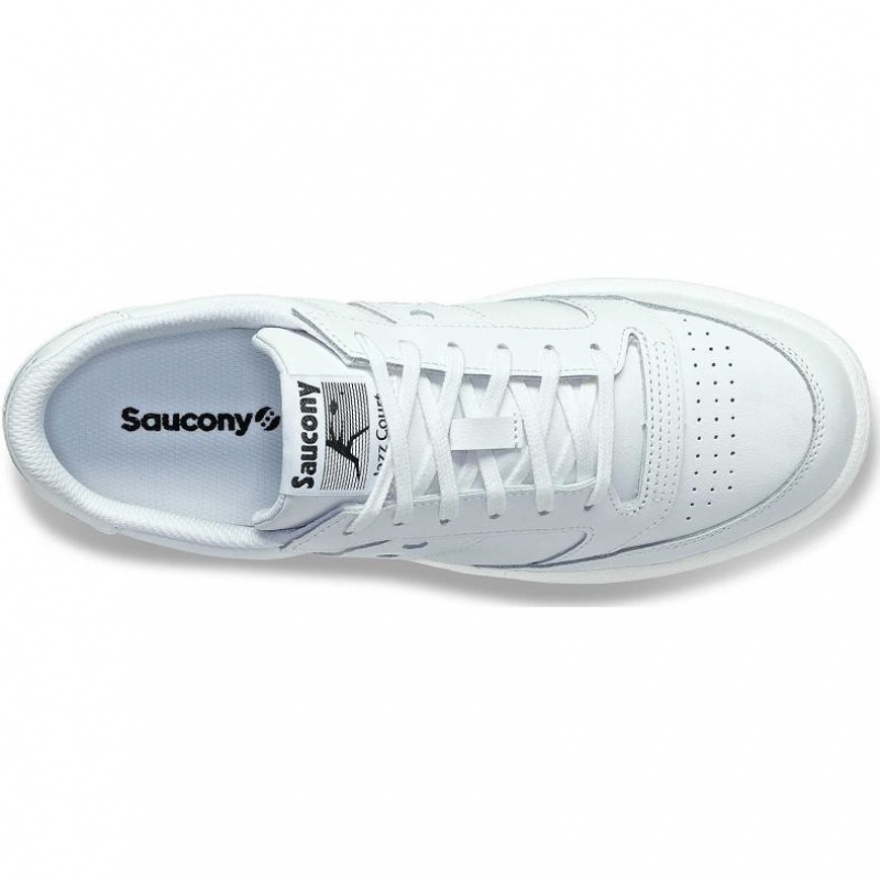 White Saucony Jazz Court PU Men's Sneakers | EGYPT UVWNYI