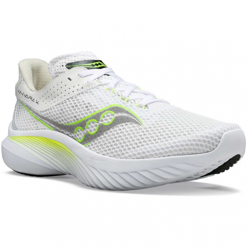 White Saucony Kinvara 14 Men's Running Shoes | EGYPT QCEABJ