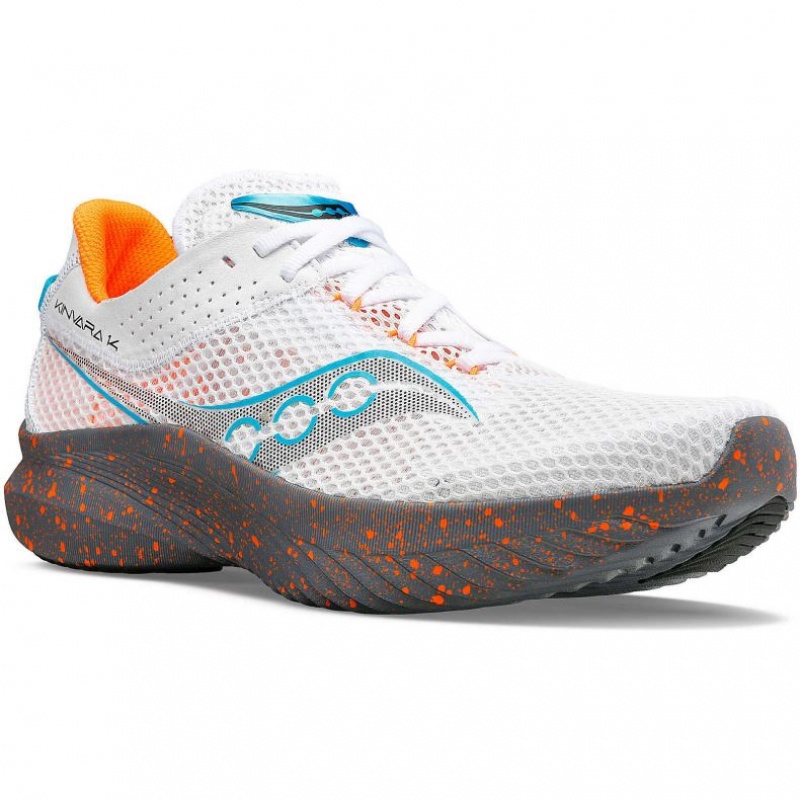 White Saucony Kinvara 14 Men's Running Shoes | EGYPT BAJMCY