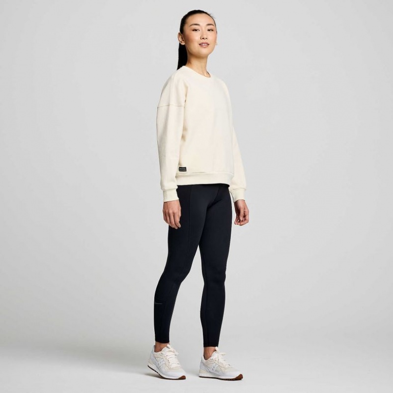 White Saucony Recovery Crew Women's Sweatshirt | EGYPT DXWJQO