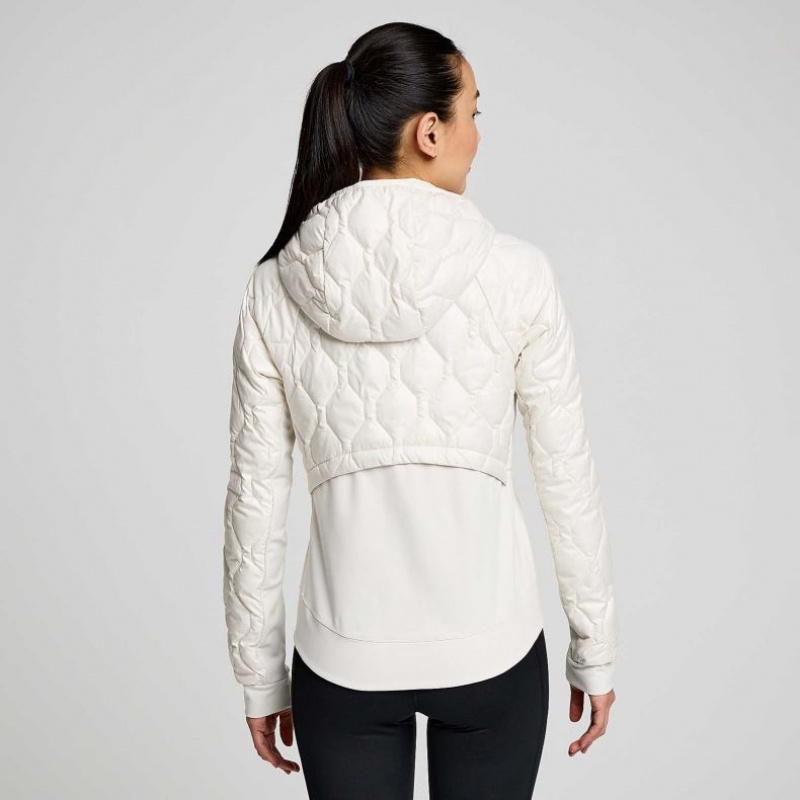 White Saucony Solstice Oysterpuff Women's Jacket | EGYPT ZAVSTL