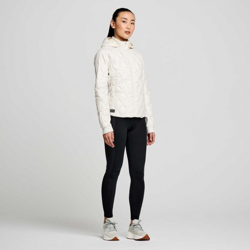 White Saucony Solstice Oysterpuff Women's Jacket | EGYPT ZAVSTL