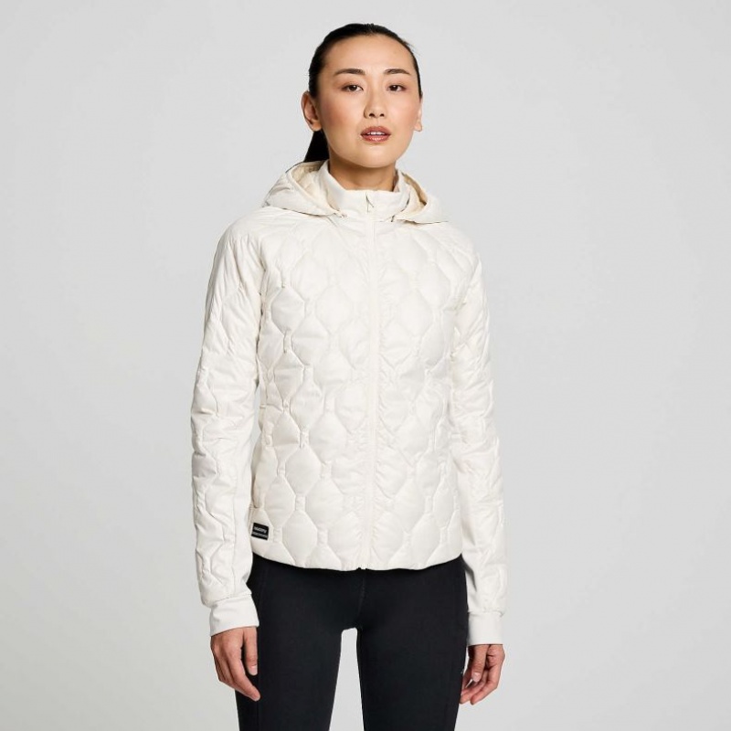 White Saucony Solstice Oysterpuff Women\'s Jacket | EGYPT ZAVSTL