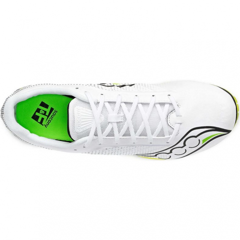 White Saucony Spitfire 5 Men's Spikes | EGYPT MWUZFE