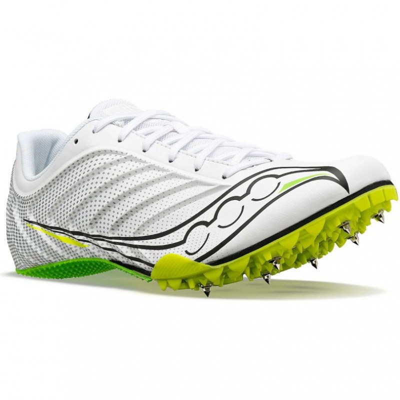 White Saucony Spitfire 5 Men's Spikes | EGYPT MWUZFE