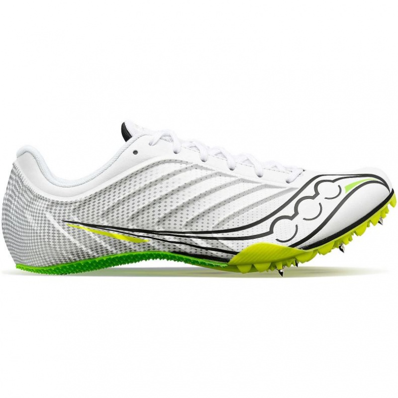 White Saucony Spitfire 5 Men\'s Spikes | EGYPT MWUZFE