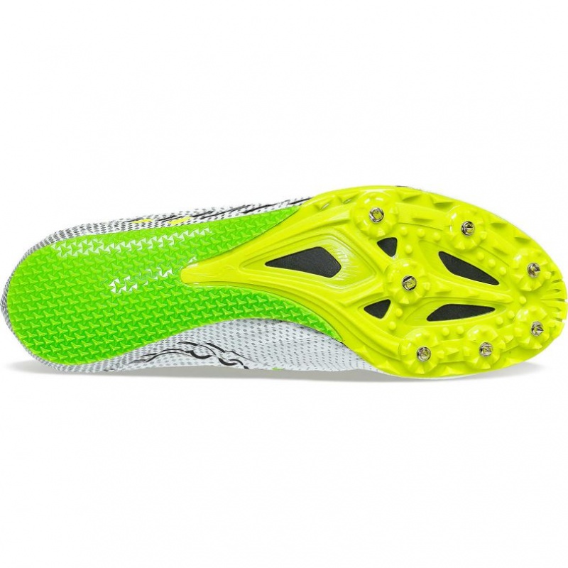 White Saucony Spitfire 5 Women's Spikes | EGYPT LAUKJN