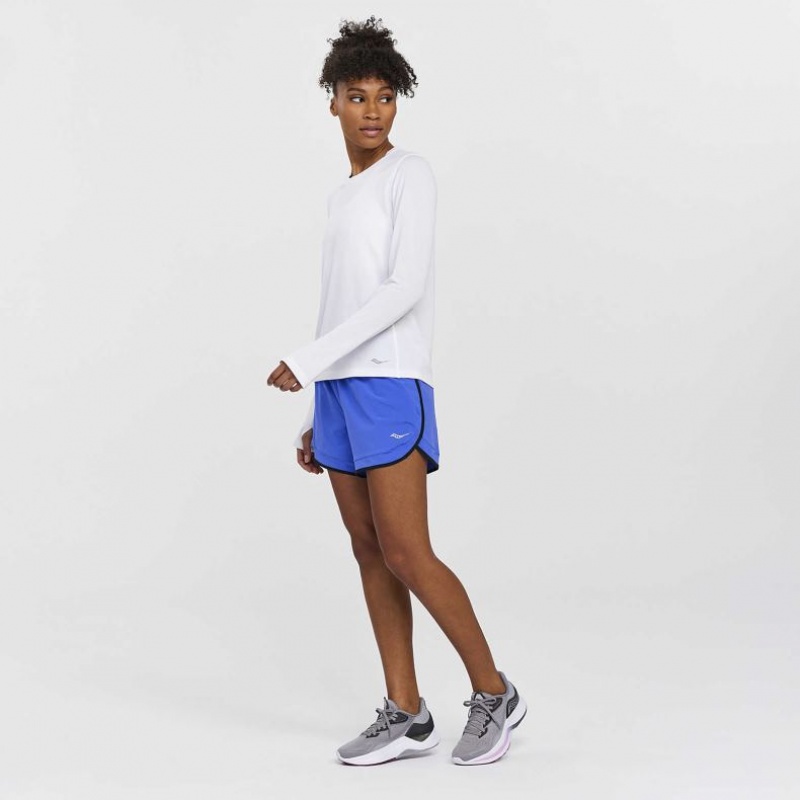 White Saucony Stopwatch Long Sleeve Women's T-Shirt | EGYPT VNXDRS