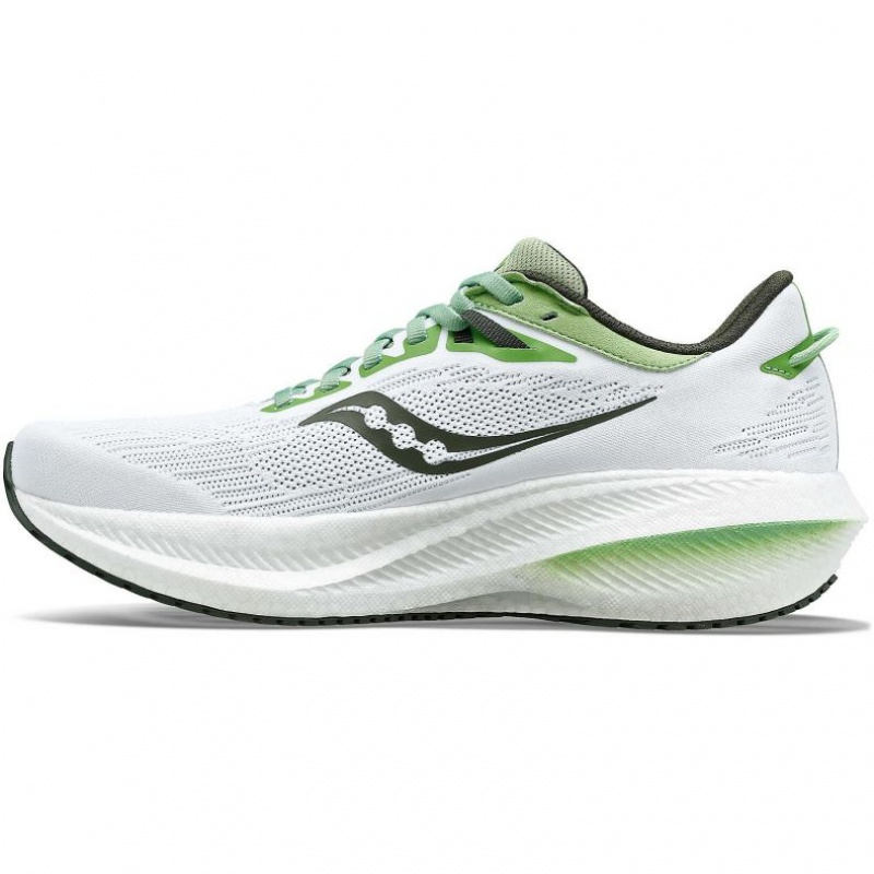 White Saucony Triumph 21 Men's Running Shoes | EGYPT CKDMBE