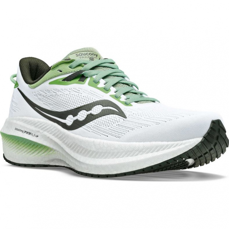 White Saucony Triumph 21 Men's Running Shoes | EGYPT CKDMBE