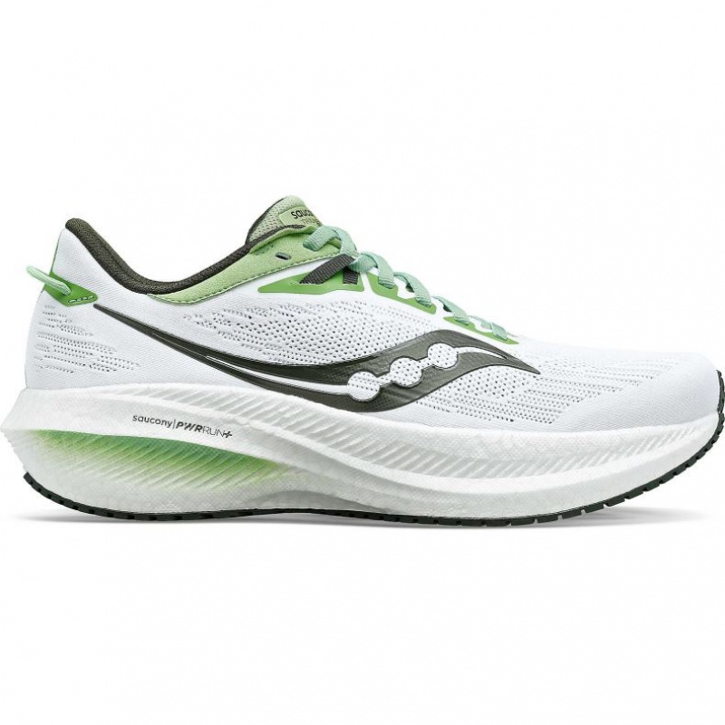 White Saucony Triumph 21 Men\'s Running Shoes | EGYPT CKDMBE