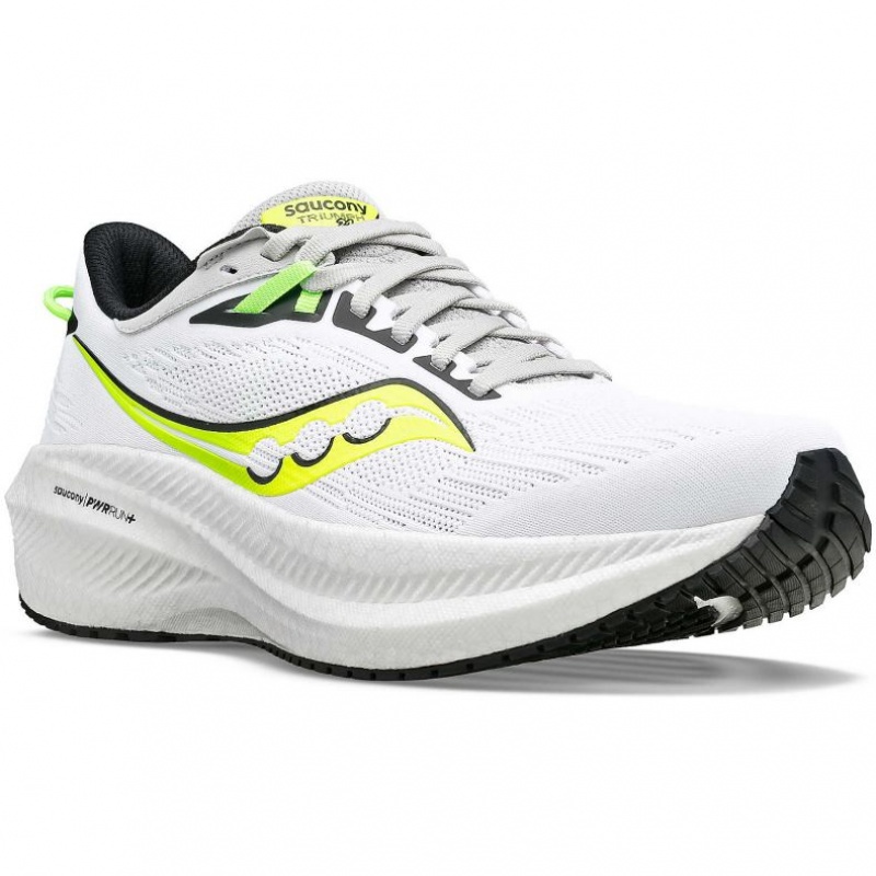 White Saucony Triumph 21 Men's Running Shoes | EGYPT AEPJTM