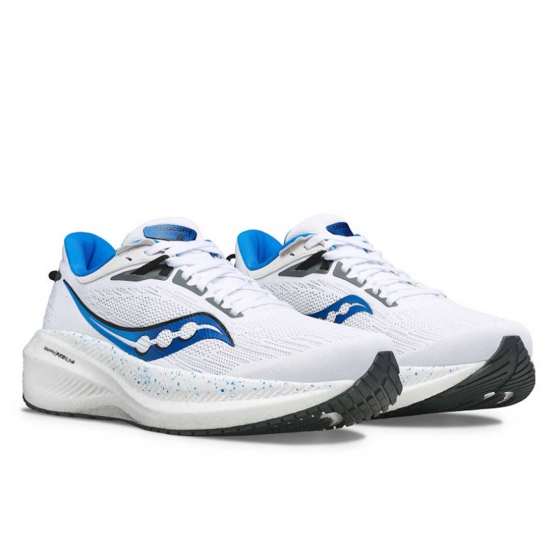 White Saucony Triumph 21 Men's Running Shoes | EGYPT IURDCZ