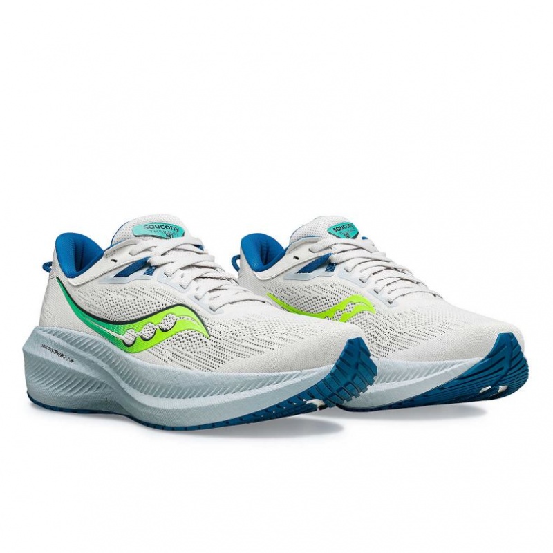 White Saucony Triumph 21 Women's Running Shoes | EGYPT EVGQOT