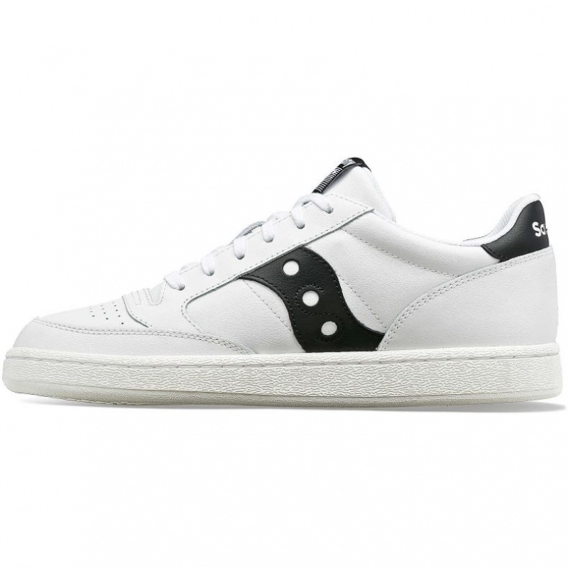 White / Black Saucony Jazz Court PU Men's Sneakers | EGYPT EVTMFC