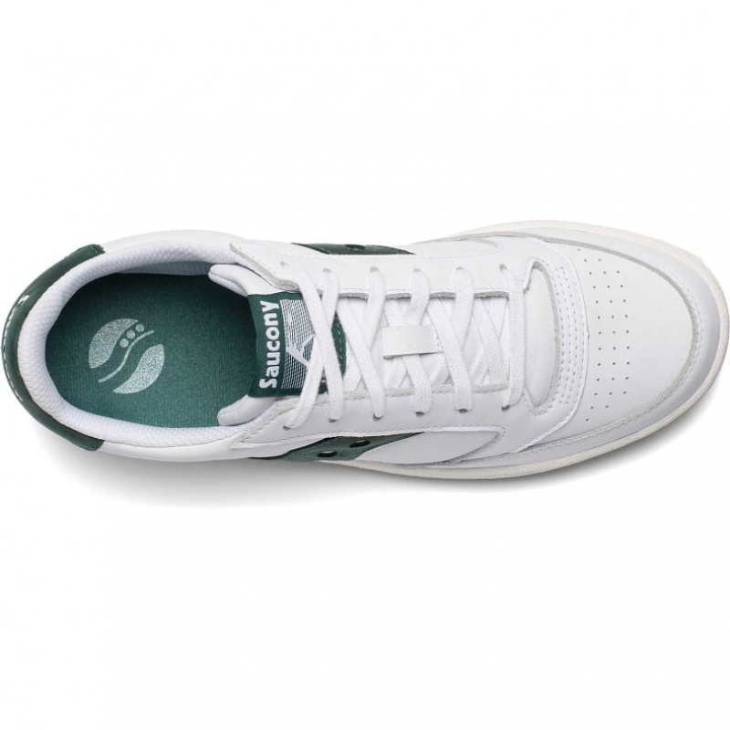 White / Green Saucony Jazz Court Women's Sneakers | EGYPT KRWPAL