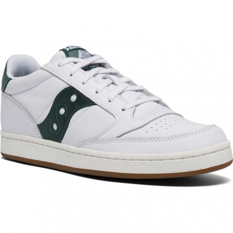 White / Green Saucony Jazz Court Women's Sneakers | EGYPT KRWPAL