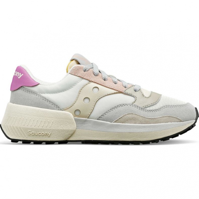 White / Grey / Rose Saucony Jazz NXT Women\'s Sneakers | EGYPT CAEBJF