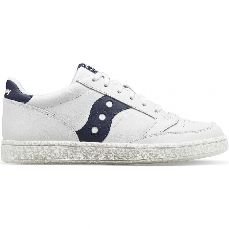 White / Navy Saucony Jazz Court PU Women\'s Sneakers | EGYPT GCTEDF