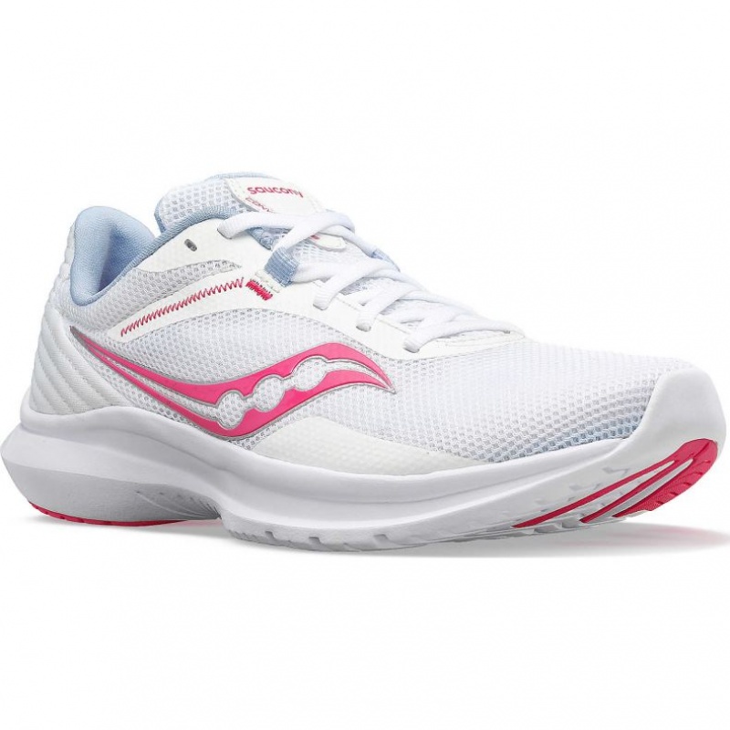 White / Pink Saucony Convergence Women's Running Shoes | EGYPT IDREUF