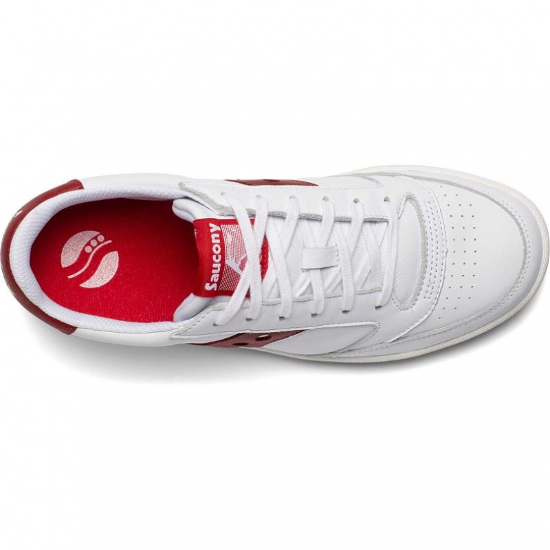 White / Red Saucony Jazz Court Women's Sneakers | EGYPT BZQDGV