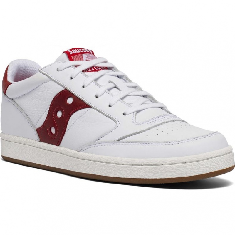 White / Red Saucony Jazz Court Women's Sneakers | EGYPT BZQDGV