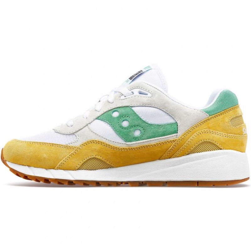 White / Yellow / Green Saucony Shadow 6000 Men's Sneakers | EGYPT UNOTSF