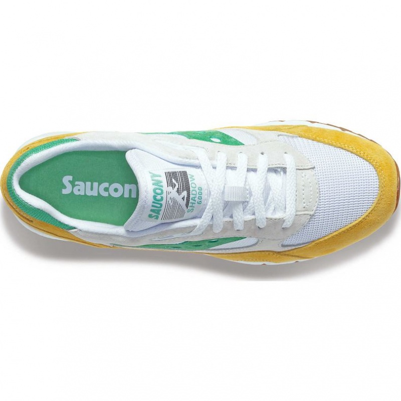 White / Yellow / Green Saucony Shadow 6000 Men's Sneakers | EGYPT UNOTSF