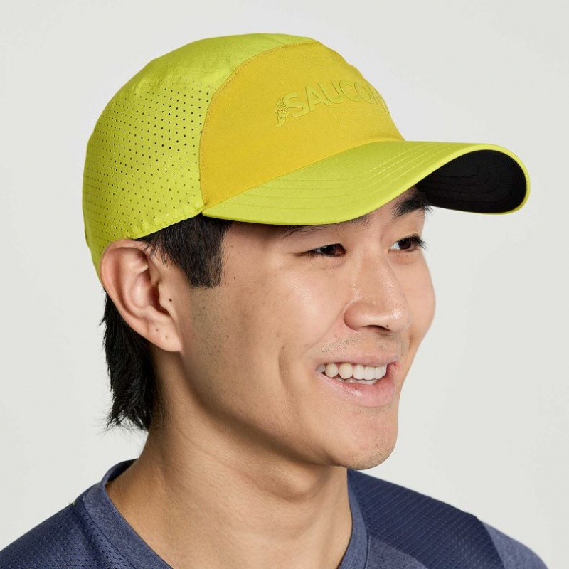 Yellow Saucony Outpace Men\'s Hat | EGYPT GDMWLY