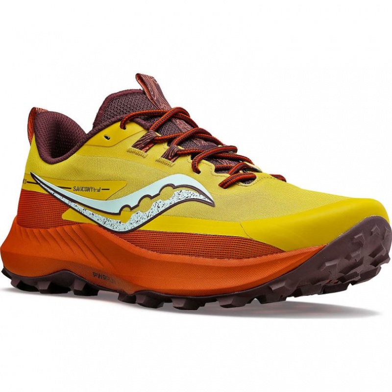 Yellow Saucony Peregrine 13 Women's Trail Running Shoes | EGYPT QKWPHR