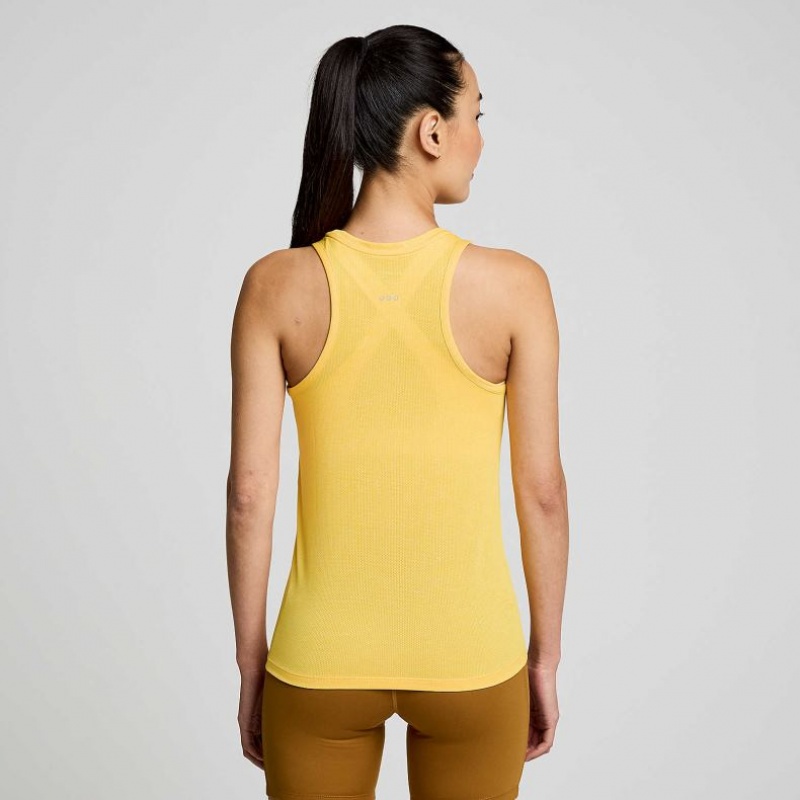 Yellow Saucony Stopwatch Women's Singlet | EGYPT LCRMOI