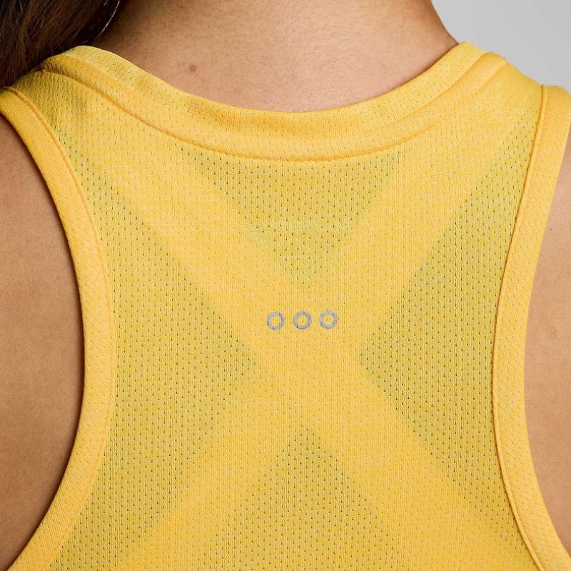 Yellow Saucony Stopwatch Women's Singlet | EGYPT LCRMOI