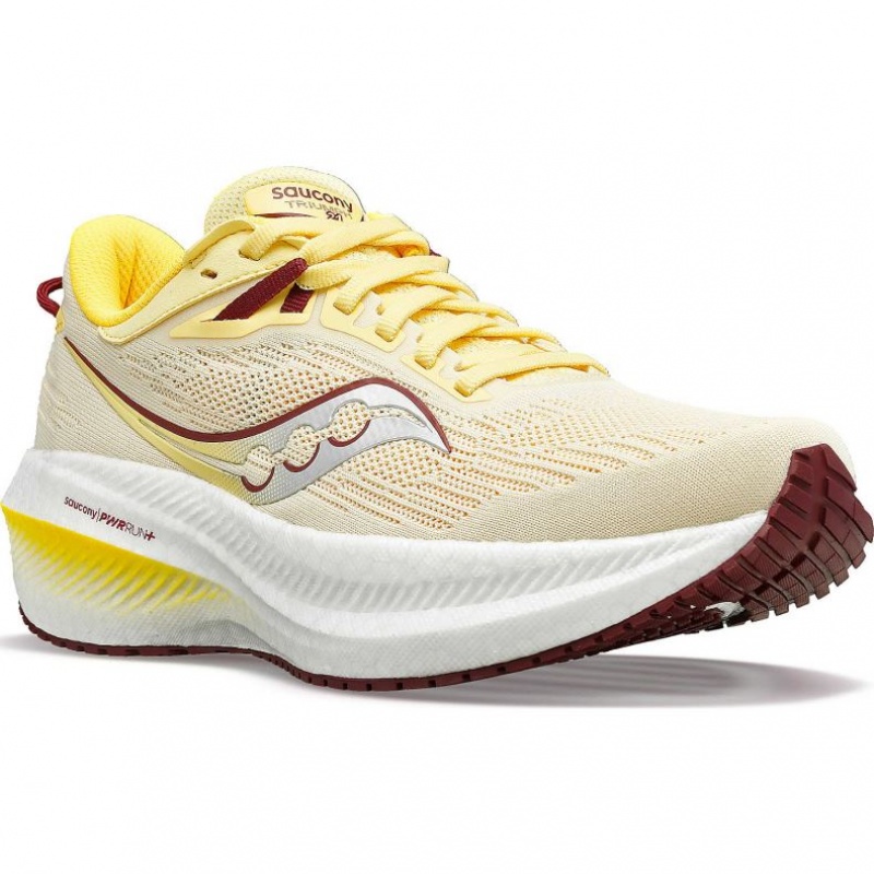 Yellow Saucony Triumph 21 Women's Running Shoes | EGYPT BCQSZL