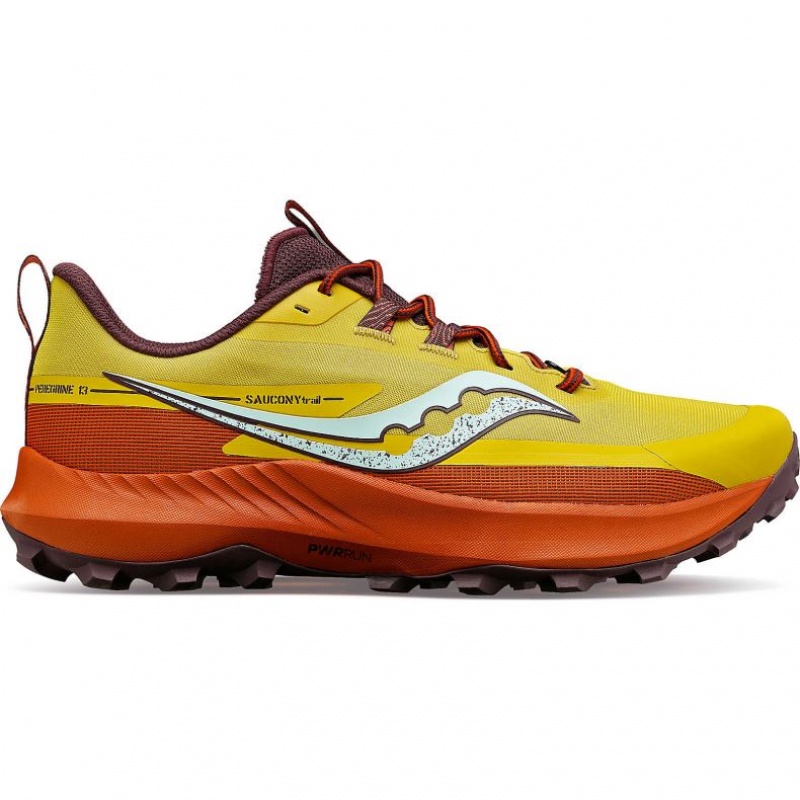 Yellow / Orange Saucony Peregrine 13 Men\'s Trail Running Shoes | EGYPT GFLEIA